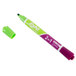 A close up of a green Expo 2-in-1 dry erase marker tube.
