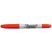 A close-up of a Sharpie Twin-Tip Permanent Marker with a red and orange gradient.