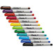 A row of Sharpie ultra-fine point permanent markers in different colors.