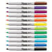 A group of Sharpie ultra-fine point permanent markers in different colors.
