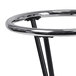 A Lancaster Table & Seating black cast iron bar height table base with a metal foot ring.