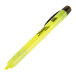 A close-up of a yellow Sharpie highlighter with a black tip.