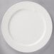 A white Villeroy & Boch porcelain plate with a circular design on it.