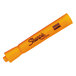 A Sharpie highlighter with orange accents and a yellow plastic tube.