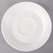 A white Villeroy & Boch porcelain saucer with a circle pattern.