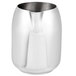 A silver metal Vollrath stainless steel water pitcher.