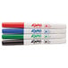 A group of Expo low-odor ultra fine point dry erase markers in white boxes with blue, green, red, and black text.