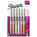A package of Sharpie Metallic permanent markers in assorted colors.