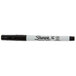 A black Sharpie Ultra-Fine Point permanent marker with white writing.