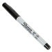 A close up of a black Sharpie Ultra-Fine Point marker with white writing on it.