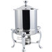 A stainless steel Bon Chef Marmite Chafer with a hinged lid and chrome accents.