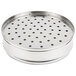 A Town stainless steel dim sum steamer tray with holes.