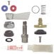 A white rectangular Fisher faucet swivel stem repair kit with a variety of parts.