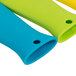 A set of three Lodge silicone handle holders in multi-colors.