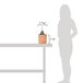 A figure of a woman standing next to a customizable cork wine cooler.