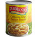 A yellow can of Furmano's Butter Beans on a white background.
