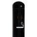 A black stainless steel American Metalcraft free standing smoker pole with a cigarette dispenser.