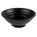 A black GET Nara melamine bowl with a black rim.