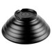A black GET Nara melamine bowl with a round base.