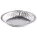 A round silver D&W Fine Pack foil pie pan.