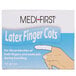 A box of 144 Medi-First latex finger cots.