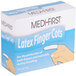 A white box of 144 Medi-First latex finger cots.
