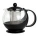 A Choice tempered glass tea pot with a stainless steel mesh infuser and glass lid.