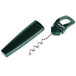 A dark green Franmara plastic corkscrew and bottle opener.