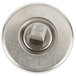 A close-up of a metal nut and bolt with a stainless steel screw.