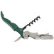 A Franmara corkscrew with a green enamel handle and silver accents.