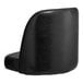 A black vinyl bucket seat cushion for a chair.