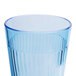 A blue Thunder Group Belize polycarbonate tumbler with a clear rim.