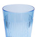 A close up of a blue Thunder Group Belize polycarbonate tumbler with a wavy design.
