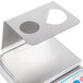 A stainless steel Cardinal Detecto portion scale with removable dual cone holder tray.