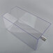 A clear plastic drawer with a silver knob.