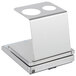A silver Cardinal Detecto portion scale with removable single and dual cone holder trays.