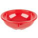 A red Carlisle Kingline nappie bowl with a white background.