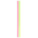 A group of colorful straws including neon green and pink.