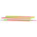 A bunch of 20" extra-long neon drinking straws in assorted colors.