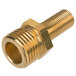 A brass threaded male fitting for a Cooking Performance Group front orifice connector.