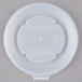 A translucent Cambro lid with text reading "Cambro" on a white surface.