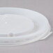 A translucent plastic lid for Cambro healthcare tumblers and bowls.
