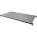 A grey Cambro Camshelving shelf kit with 5 solid shelves.