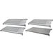 A white shelf kit with a solid and vented metal shelves.