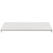 A white Cambro Camshelving Premium shelf kit with white shelves.
