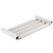A white metal Metro side storage kit with four rows of bars.