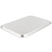 A silver rectangular Vollrath stainless steel serving tray.