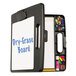 A white rectangular Officemate dry erase clipboard case with black trim.