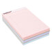 A stack of TOPS Prism+ narrow ruled legal pads with pink, blue, and yellow paper.