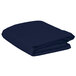 A folded navy blue rectangular table cover.